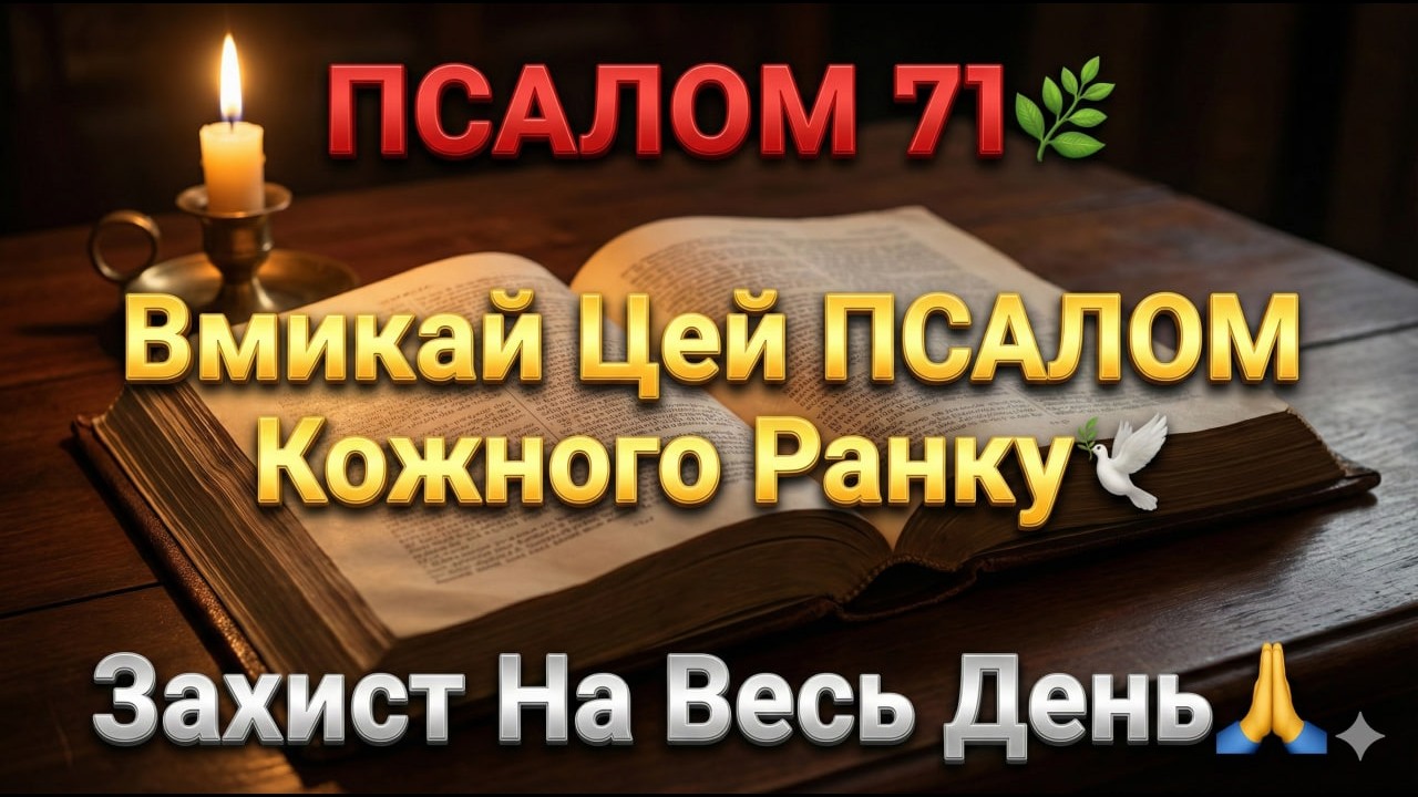 ПСАЛОМ 71🌿 Найсильніший Захист На Весь День🙏 Вмикай Цей ПСАЛОМ Кожного Ранку🕊