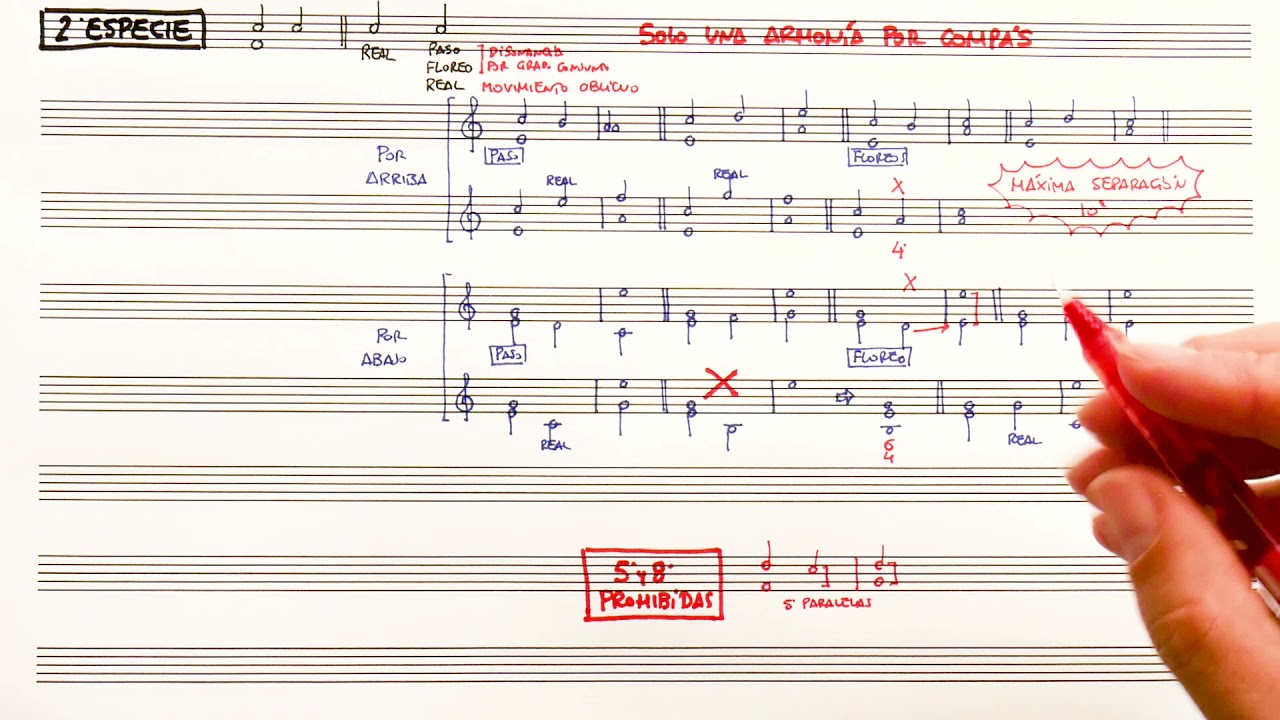 Composición 5º EP - Contrapunto  - 2ª Especie (Teoría)