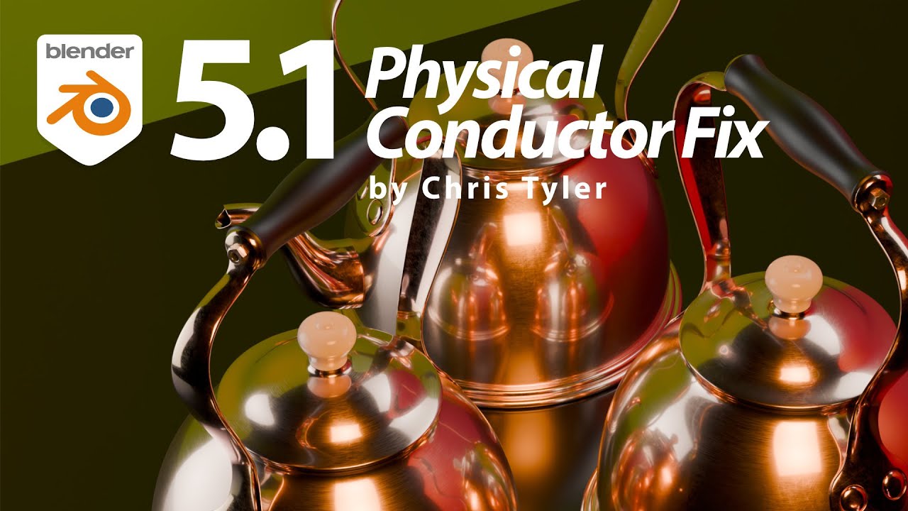 Исправлена ​​ошибка управления цветом в функции Physical Conductor в Blender 5.1.