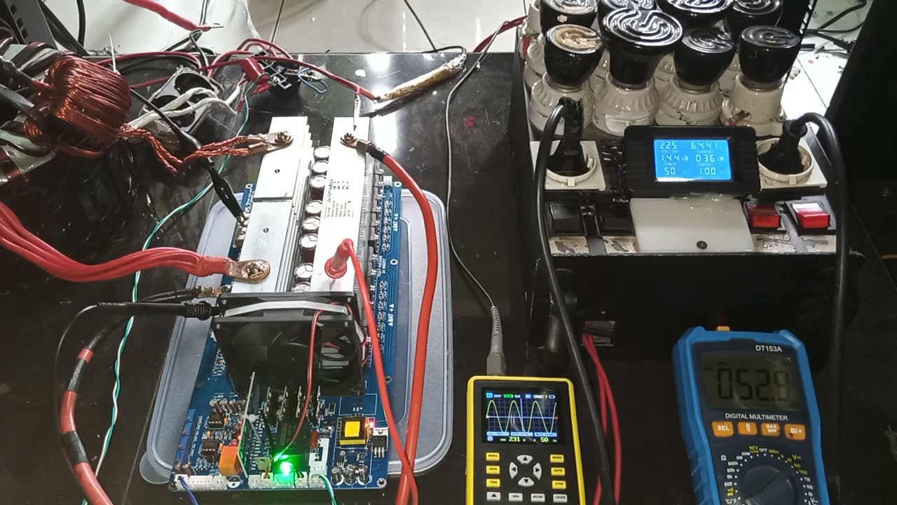 260124TV0086GH Test uji voltage & beban KIT INVERTER PSW EGS002 TO247 24Mosfet 48V