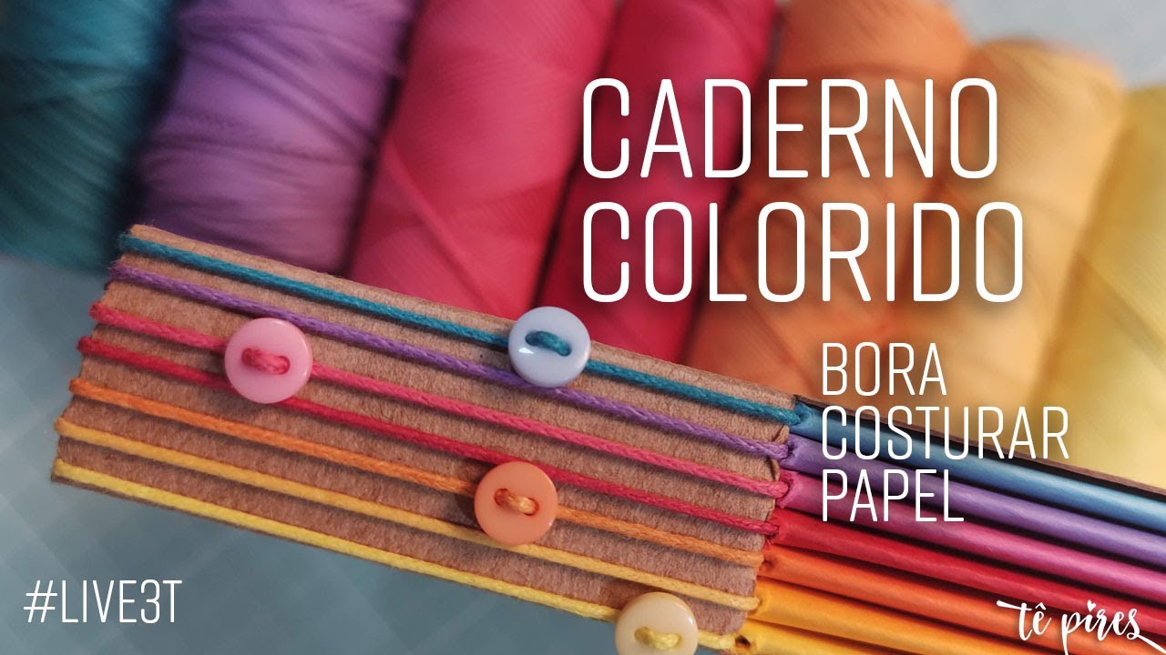 Bora costurar um caderno colorido?