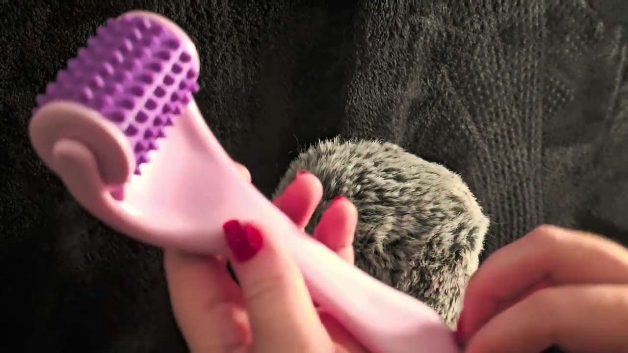 ASMR | mic brushing with tools (no talking)