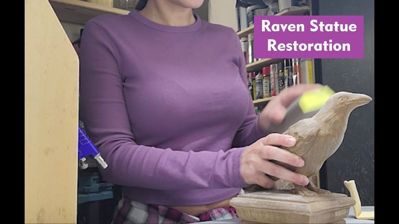 Raven Statue Restoration for a Stair Newel Post | Alpine Drone Cinematics (4K)