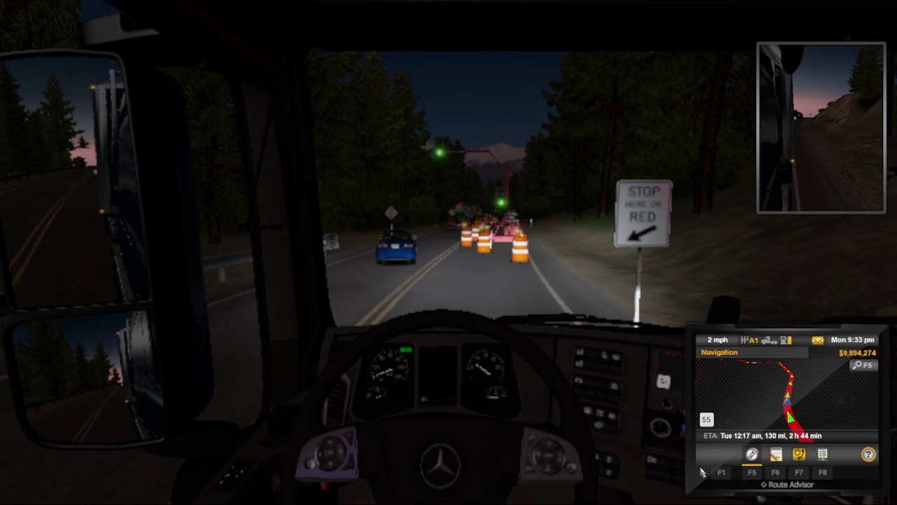 Driving in America - American truck simulator gameplay