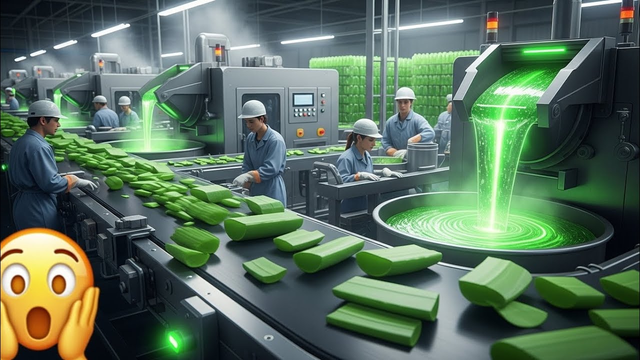 🔥 INSANE Aloe Vera Gel Factory! 🌿 How Millions of Liters Are Produced Daily | Full Manufacturing 