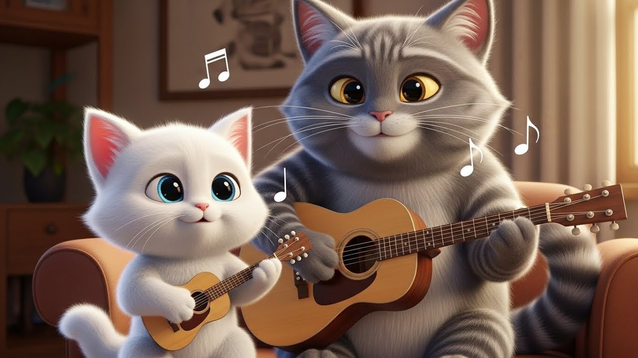 🎸 SnowCat discovers Papa's guitar and becomes a ROCKSTAR! 🐱⭐