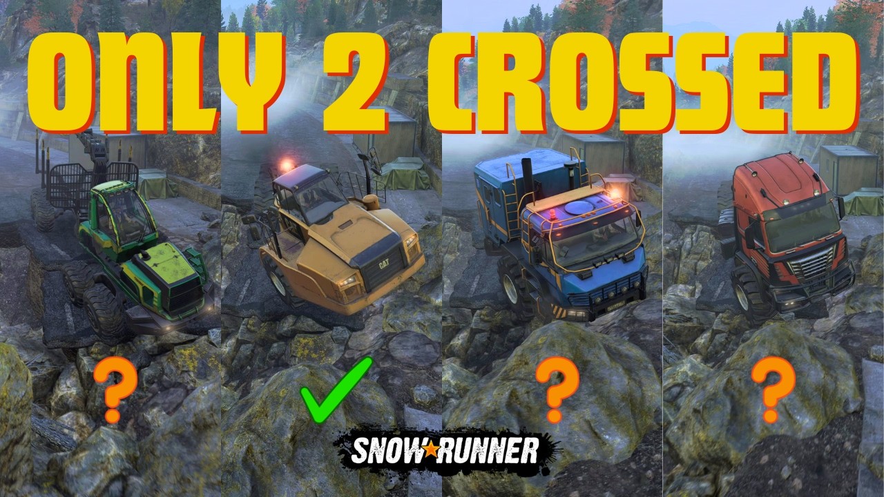 SnowRunner: Articulated Trucks vs The Rockslide &ndash; Only 2 Made It!