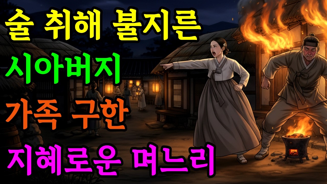 술 취해 불을 지르려던 시아버지… 며느리 한마디에 마을이 들끓었습니다. | 야담 | 옛날이야기