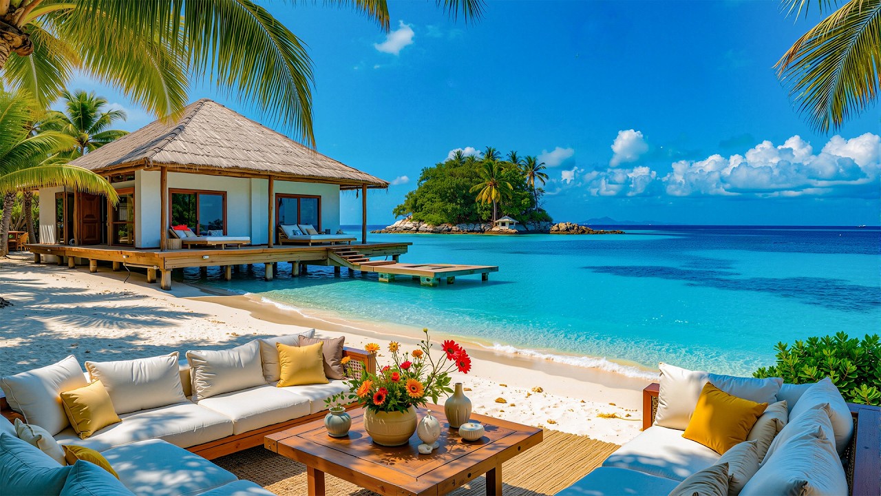 Smooth Jazz Music With Gentle Ocean Waves – Positive Jazz Helps Reduce Stress And Promote Relaxation