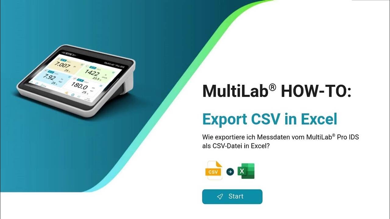 How-To: So exportieren Sie Messdaten vom MultiLab® Pro IDS als CSV-Datei in Excel