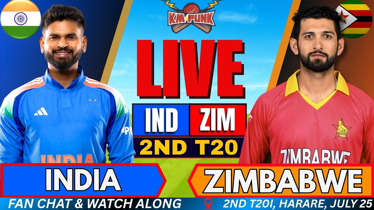 🔴LIVE: India vs Zimbabwe, 2nd T20 | Live Cricket Match Today | IND vs ZIM, Fan Chat #indvszim