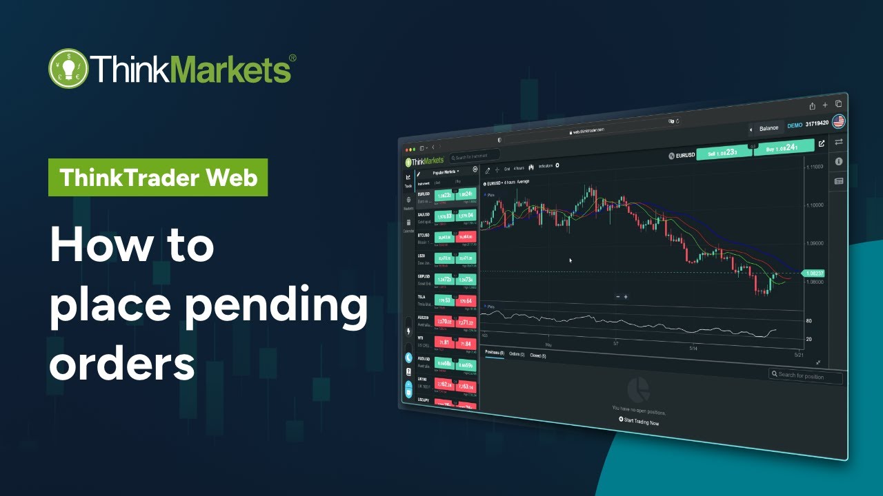 Mastering pending orders on ThinkTrader web: A detailed walkthrough!