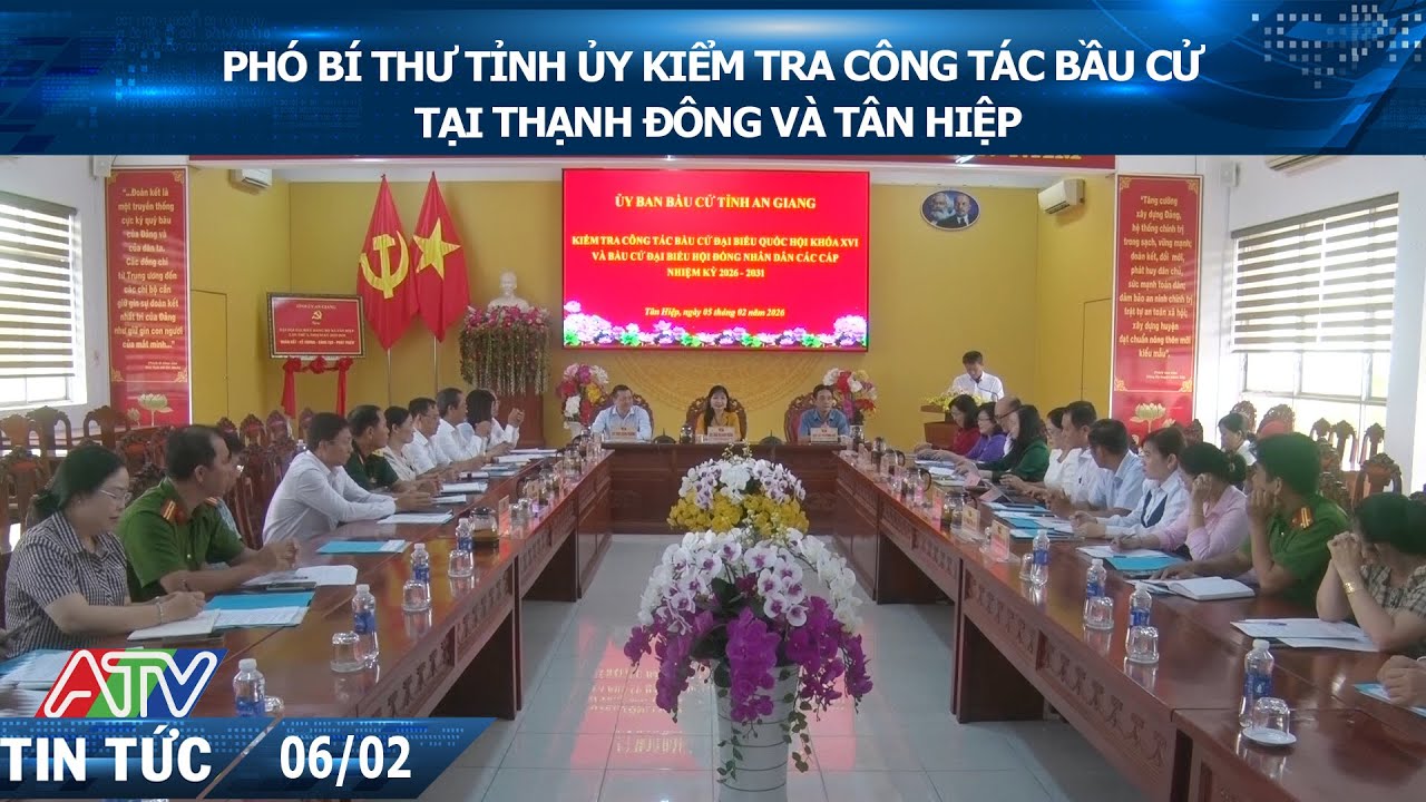 PHÓ BÍ THƯ TỈNH ỦY KIỂM TRA CÔNG TÁC BẦU CỬ TẠI THẠNH ĐÔNG VÀ TÂN HIỆP