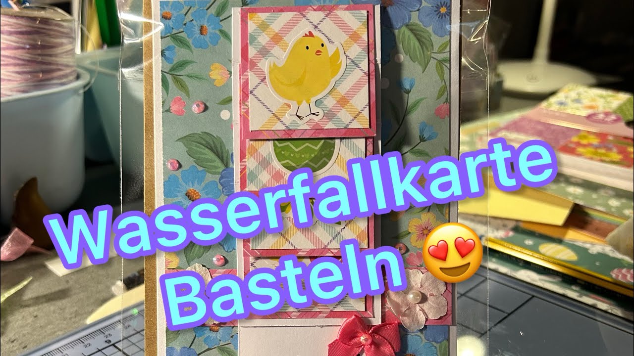 Wasserfall- Karte Basteln | DIY | Action Block