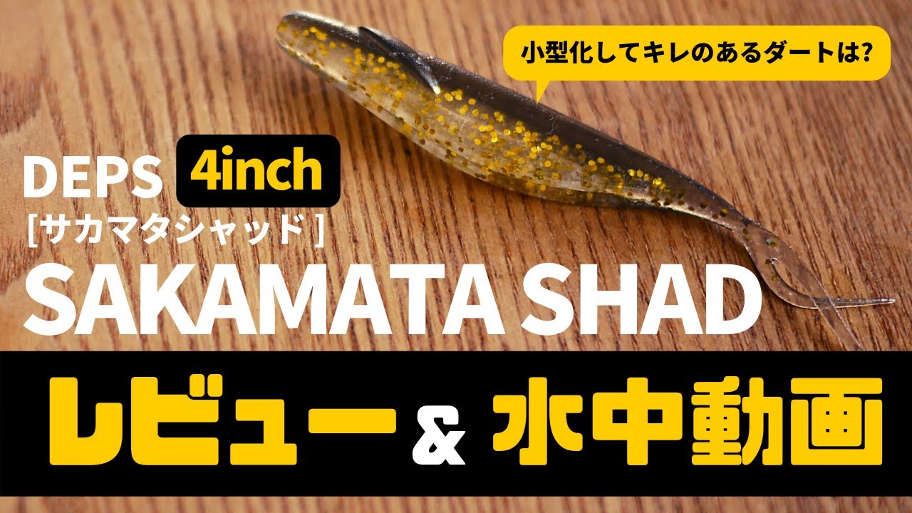 【レビュー&水中動画】デプス　サカマタシャッド　4インチ【バス釣り/琵琶湖】