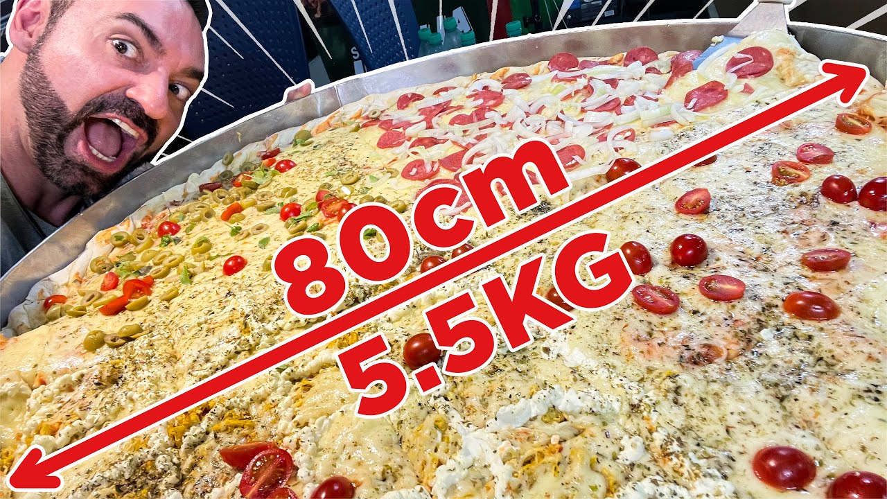 A MAIOR PIZZA DE GOIÂNIA!! CORBUCCI ARREGOU?? | 5.5KG e 80CM 🤯🍕