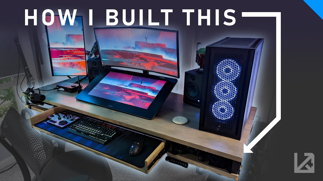 How I built my upgraded desk | 2022 home digital art studio