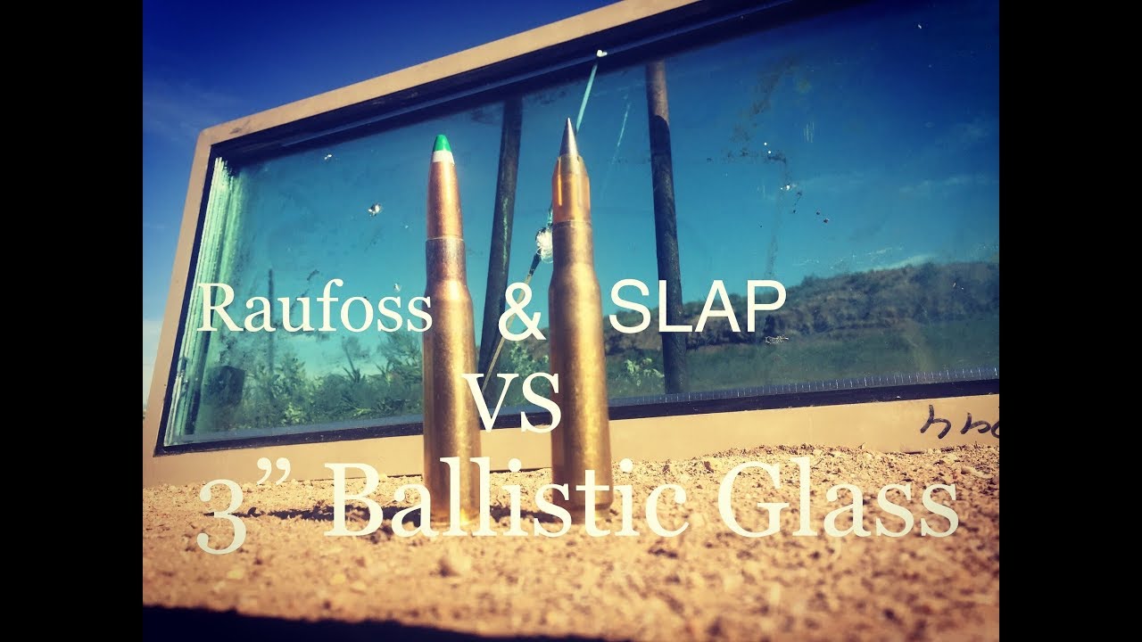 50 BMG SLAP и патроны Raufoss против баллистического стекла Humvee