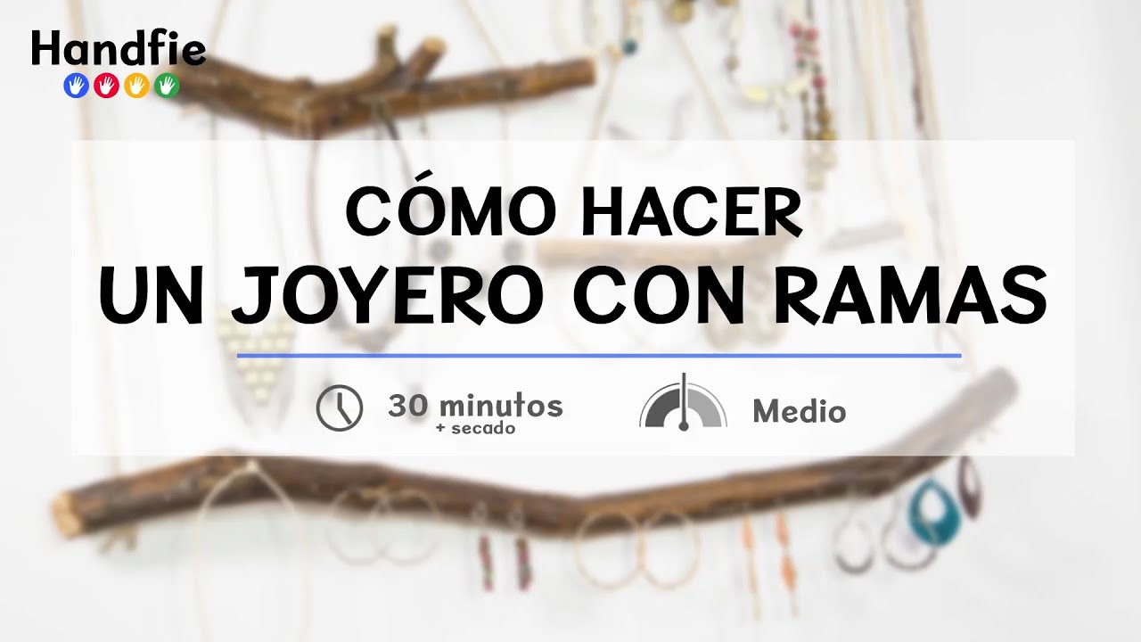 Cómo hacer un joyero para collares con ramas · Handfie DIY