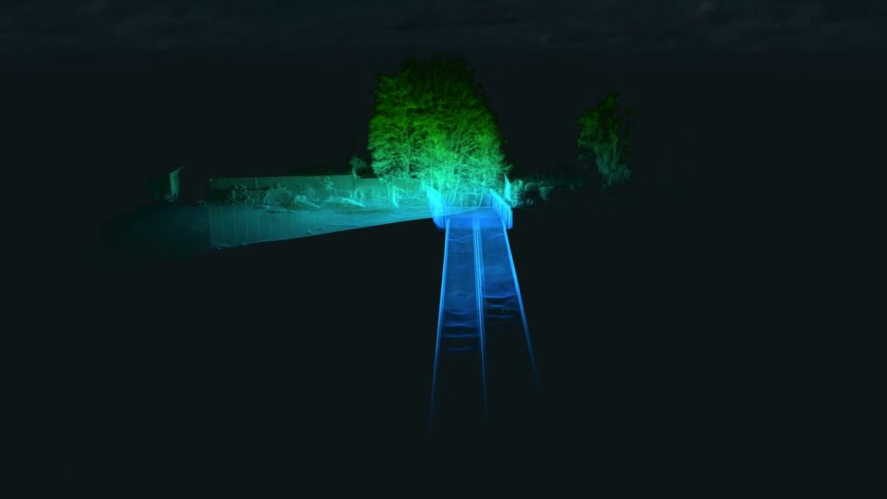 Beautiful 3D model captured by a sewer inspection drone of an underground canal