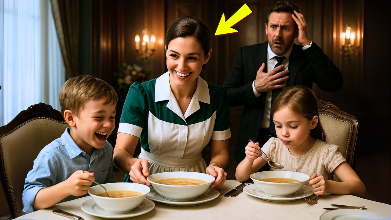 MILIONÁRIO pai solo volta mais tarde em mansão e vê cena que tocou seu coração e chora...