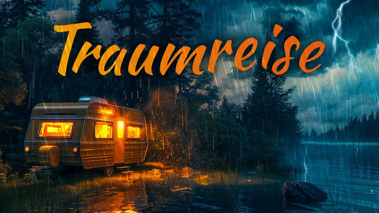 Eine Regnerische Nacht im Wohnwagen: Traumreise mit Regenklängen & Donner 🌧️
