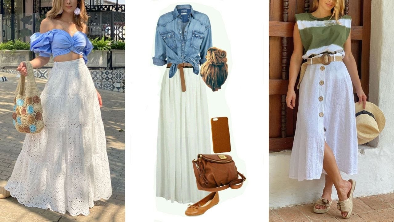 COMO COMBINAR FALDA BLANCA IDEAS DE LOOKS VERANO 2022😎COMBINATIONS WHITE SKIRT IDEAS LOOKS SUMMER