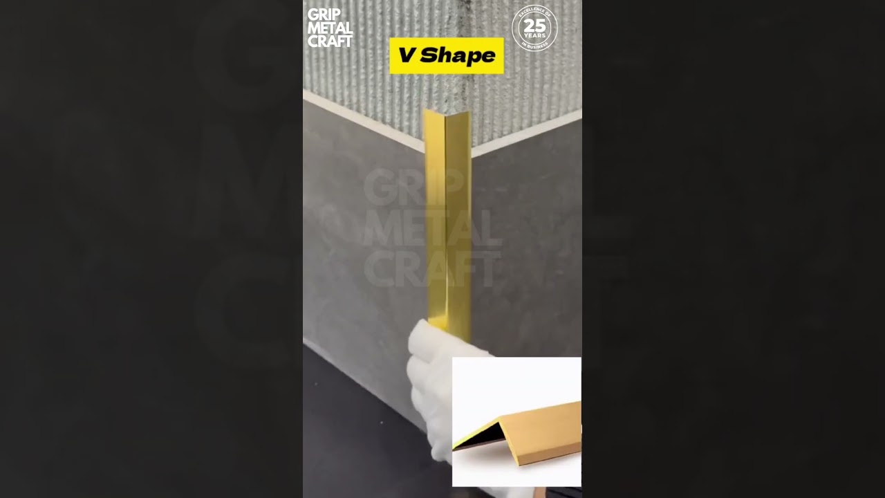 Tile Corner Edge Trims - Tile Beading - Tile Decorative Profiles by Grip Profiles