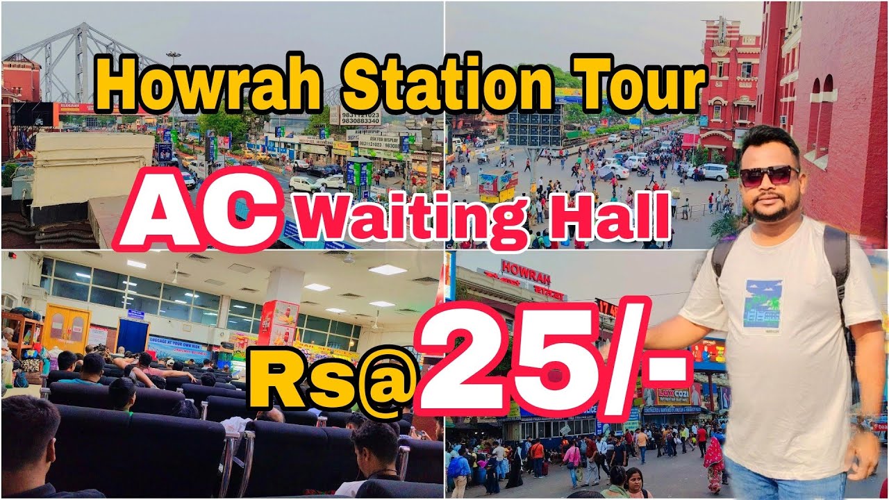 Howrah Station Tour l 25/- AC Waiting Hall#howrahrailwaystation#travelvlog#rourkelavlogger#blogger