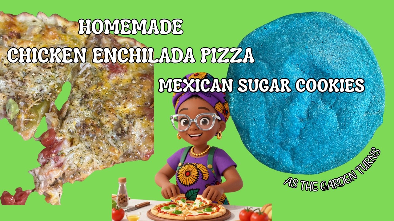HOMEMADE CHICKEN ENCHILADA PIZZA & SMALL BATCH MEXICAN SUGAR COOKIES! #datenight #homemadecooking