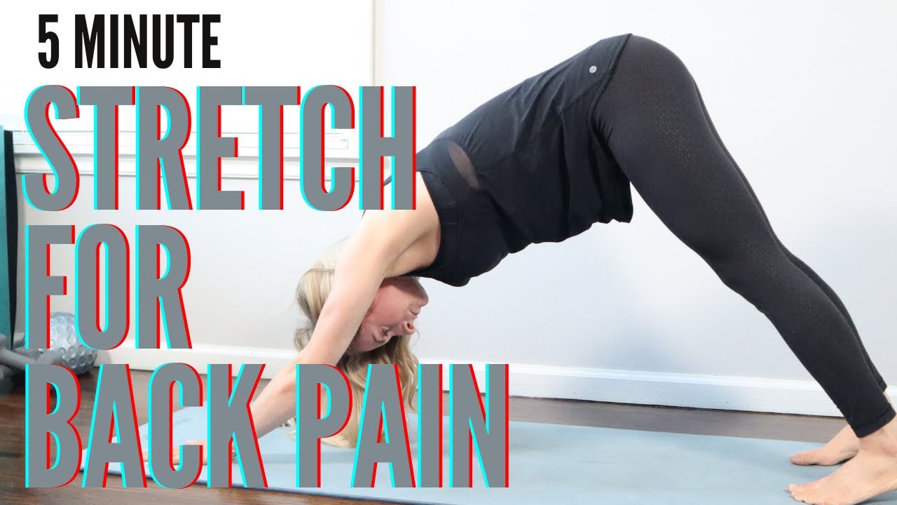 5 Minute Stretch for Back Pain and Tension - relieve tight muscles and alleviate back pain