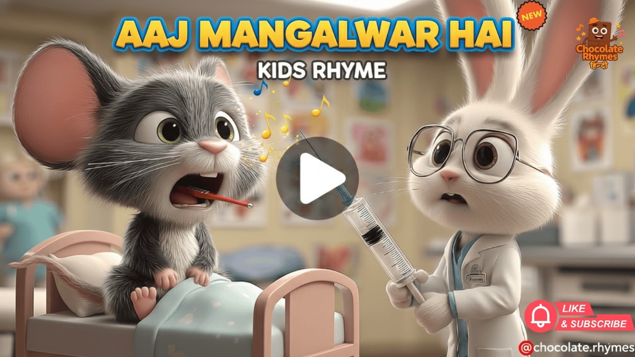 आज मंगलवार है चूहे को बुखार है | Aaj Mangalwar Hai Chuhe Ko Bukhar Hai | Hindi Rhymes
