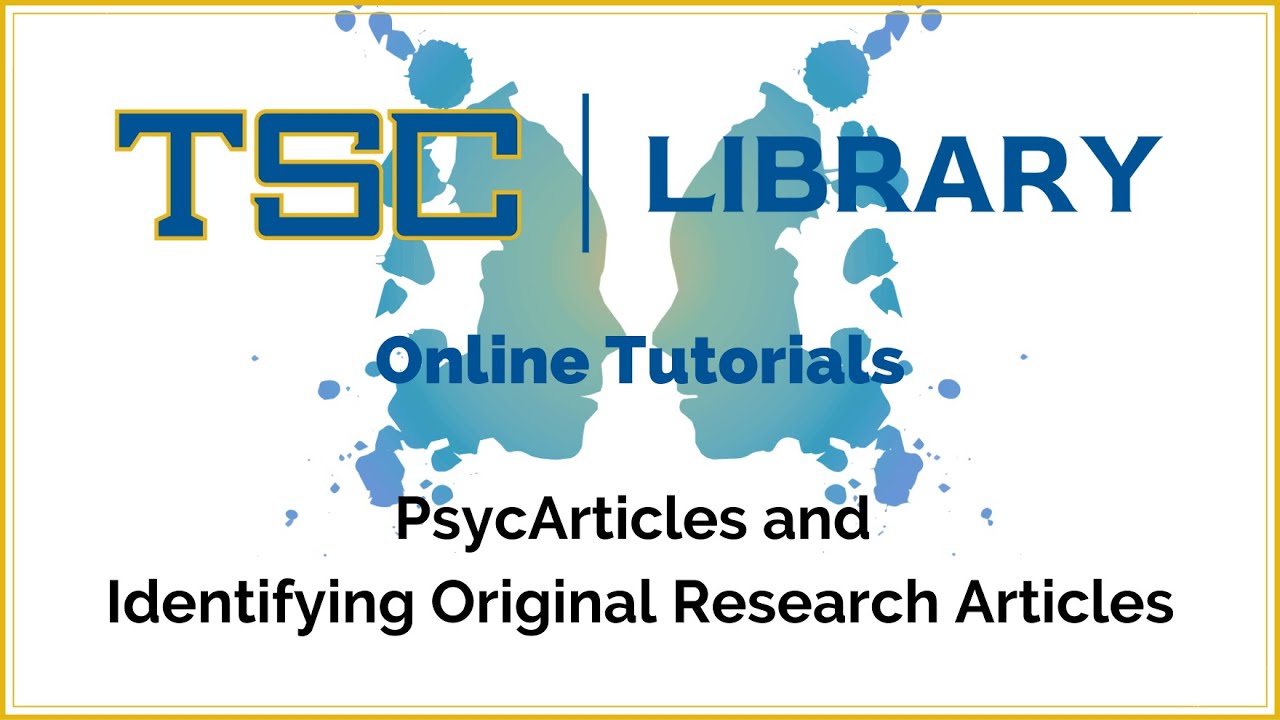 PyscArticles and Identifying Original Research Articles
