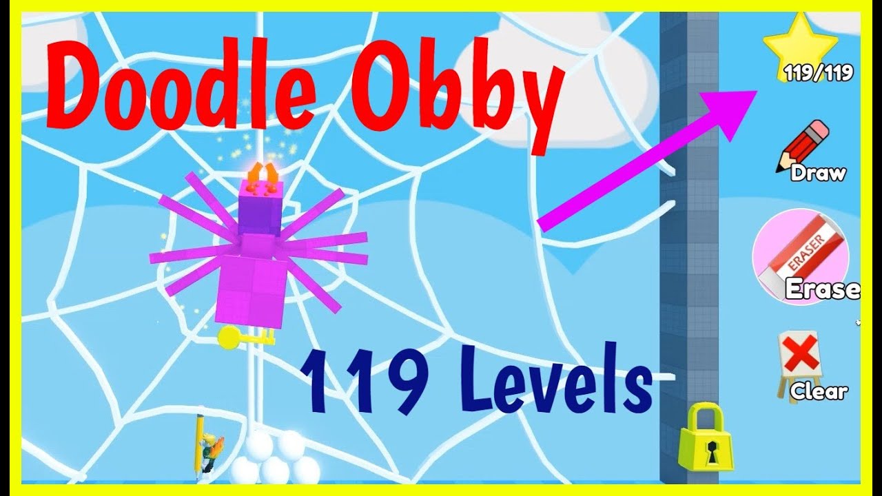 DOODLE OBBY Roblox Full WALKTHROUGH [ 119 LEVELS UPDATED!! ]