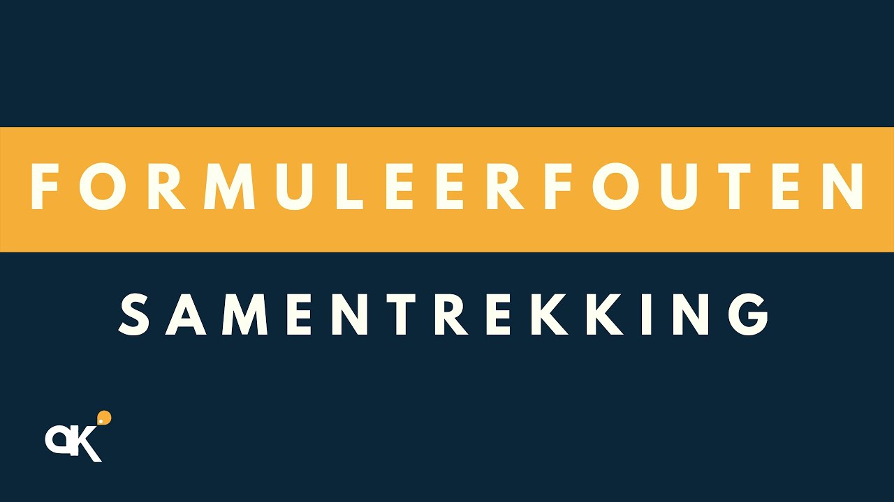 Formuleerfouten: Foutieve samentrekking