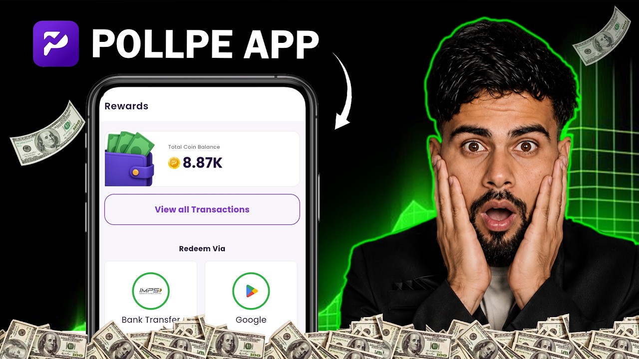 Pollpe App ₹8000 Money Withdrawal || New Earning App Today || Pollpe Se paise kaise Withdrawal Kare 