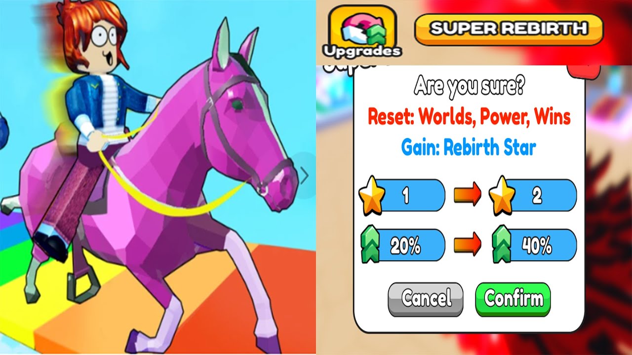[🐊 Brainrot] Horse Race - SUPER REBIRTH Roblox Simulator Gameplay