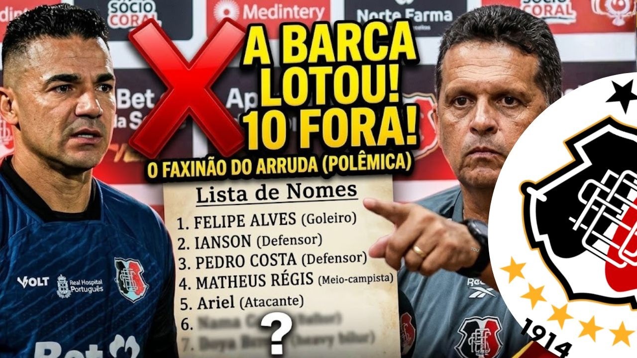 ⚫⚪🔴💥Limpeza Geral! 10 Jogadores saem do Santa Cruz! SAIU A LISTA: Quem sai e quem fica?