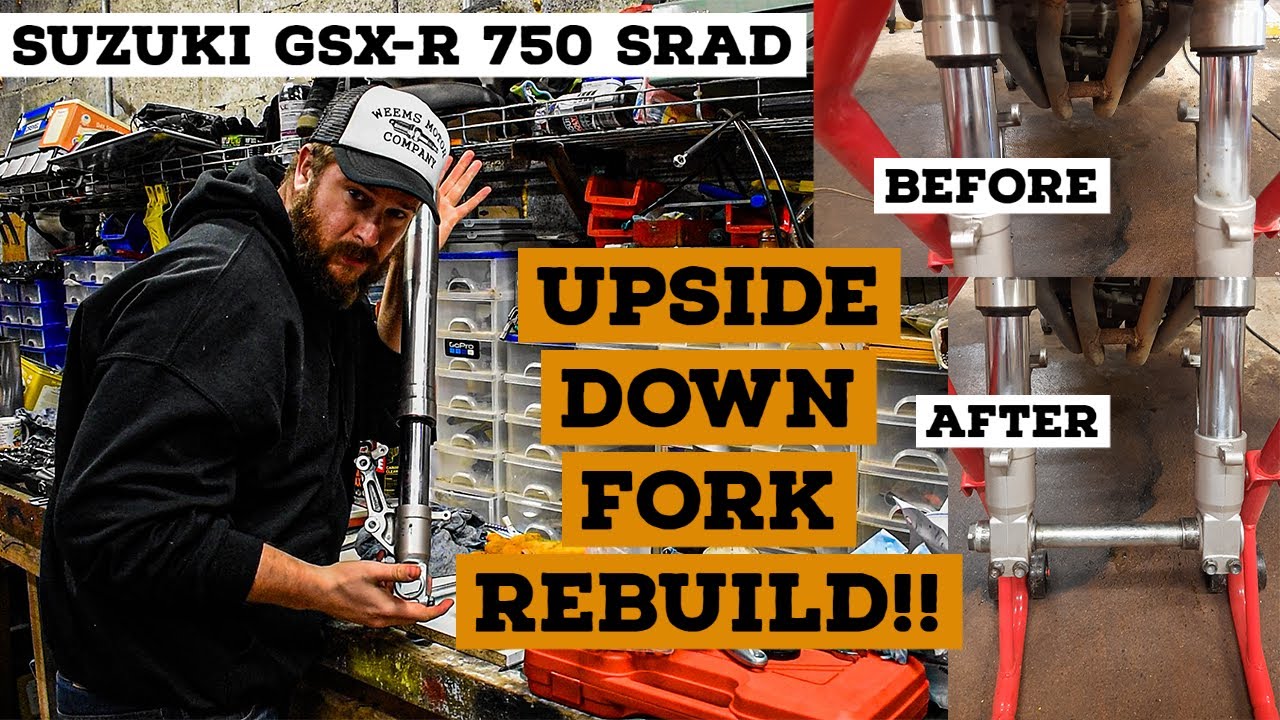 UPSIDE DOWN FORK Rebuild, Oil and Fork Seals | Suzuki GSX-R 750 SRAD