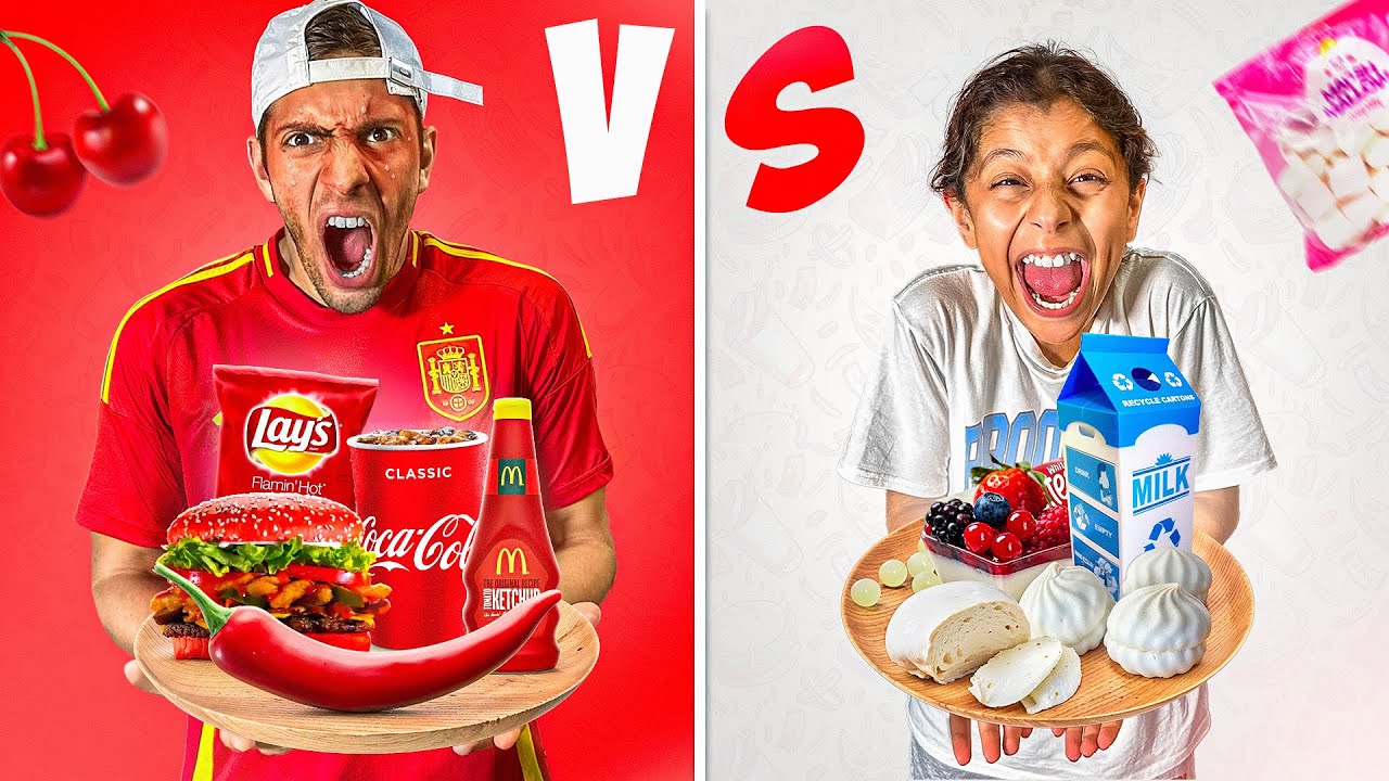 ON MANGE ROUGE VS BLANC PENDANT 24H ! ( incroyable la vidéo 😁)