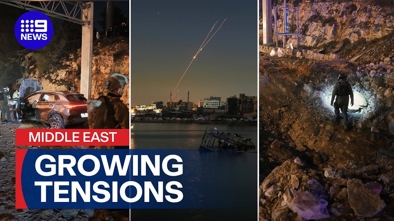 Tensions escalate as Iran launches retaliatory attacks on Israel | 9 News Australia