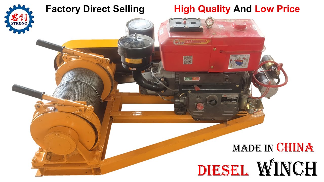Marine Diesel Engine Powered Winch Pulling Winch