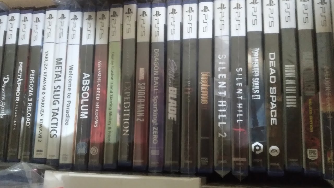 Minha coleção de jogos de ps4 e ps5.