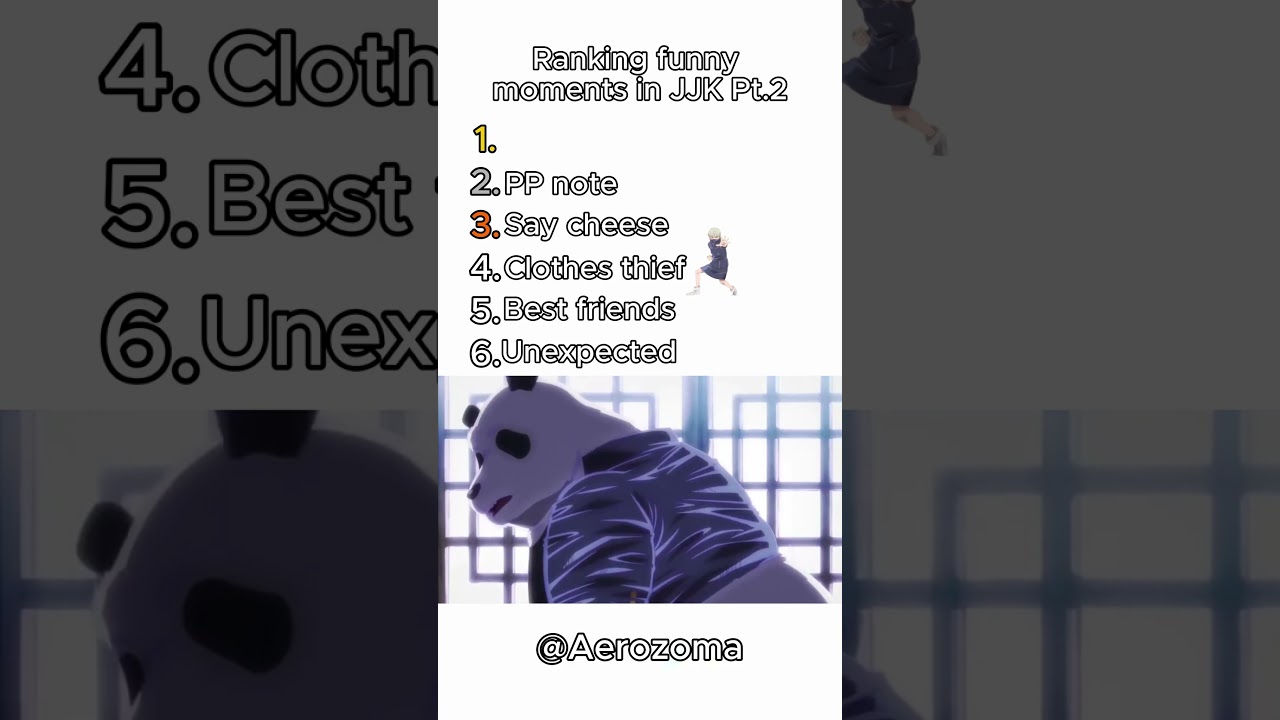 Ranking Funny Moments in Jujutsu Kaisen  #anime #jujutsukaisen #ranking