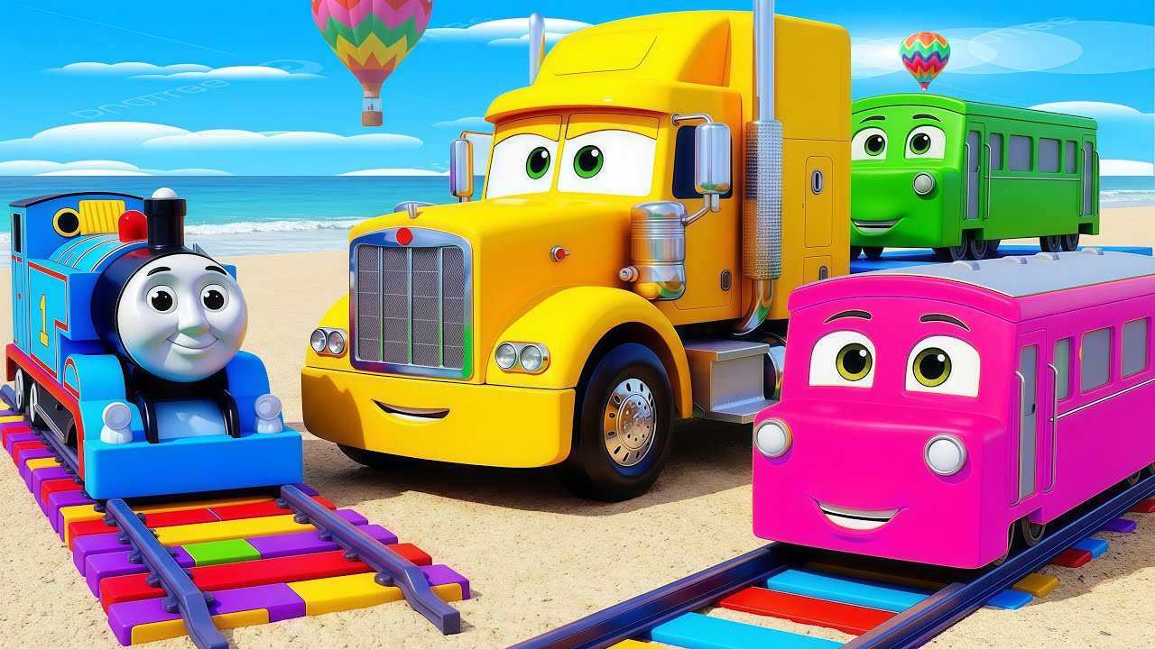 Choose The Right Door With Tires Mcqueen, JCB, Tractor, Car, School Bus, Truck 3D Vehicle Game
