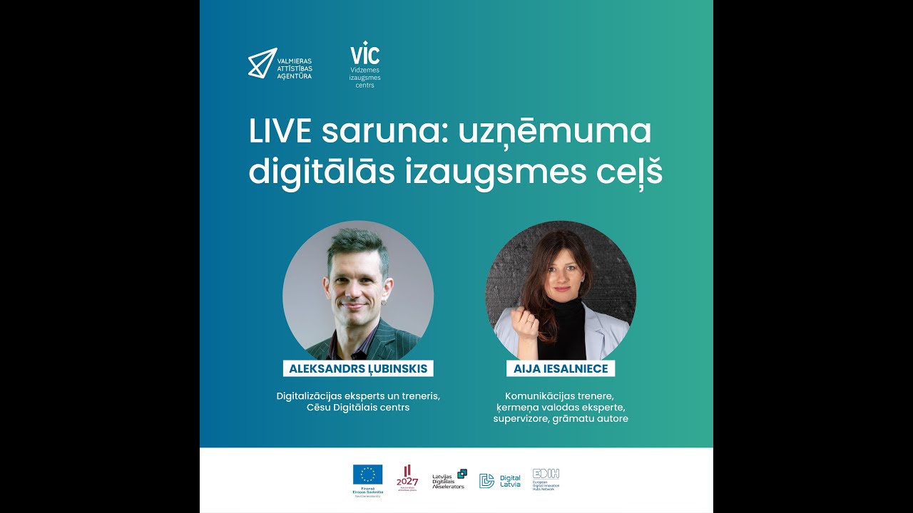 Digitālās izaugsmes ceļš - treneri Aija Iesalniece un Aleksandrs Ļubinskis
