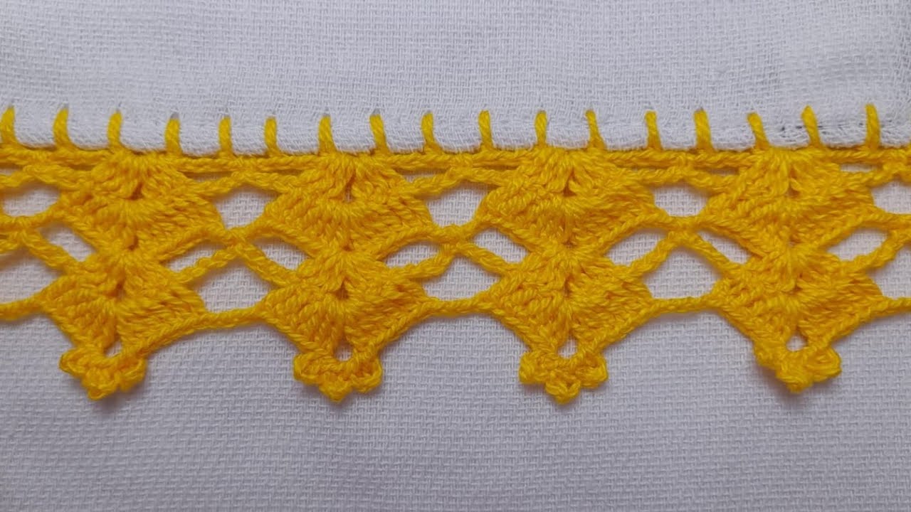 Barrado de crochê rápido e fácil para iniciantes 🧶✨ 10