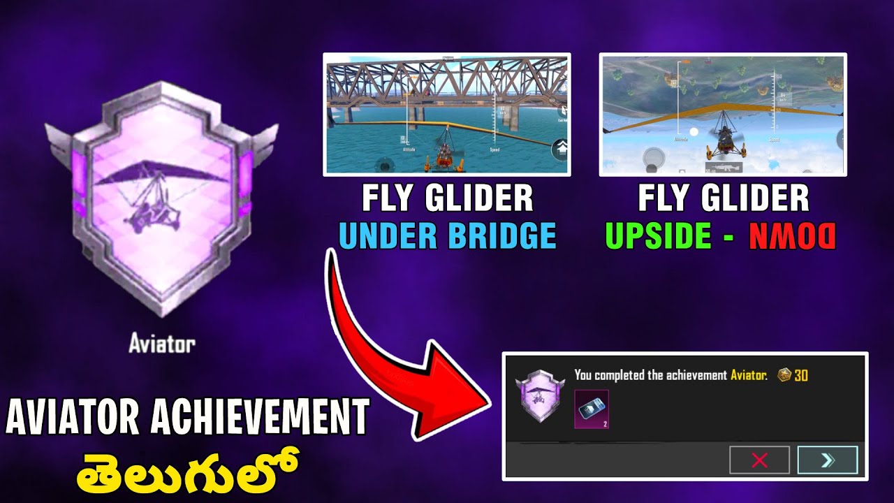 How to Complete AVIATOR ACHIEVEMENT Explained in Telugu | Easy Trick 🤩 | BGMI | తెలుగులో
