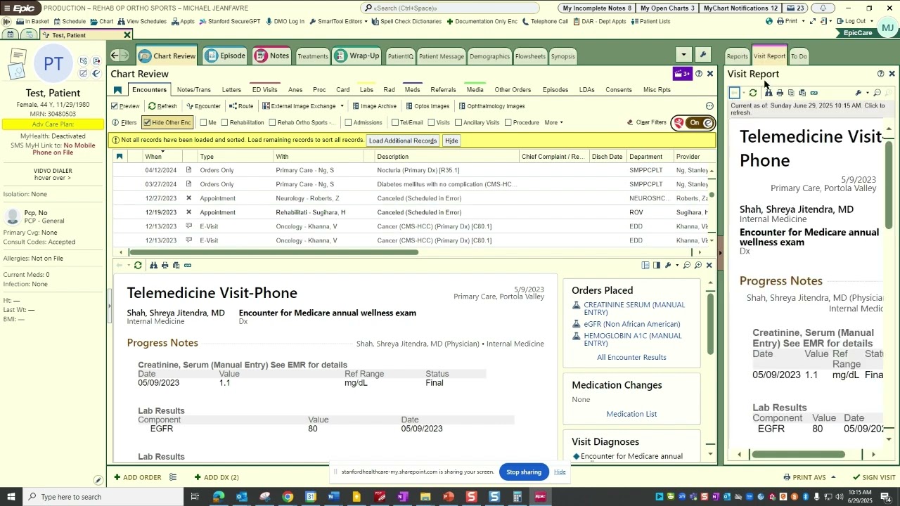 Orientation - EPIC - Chart Review Workflow 2025