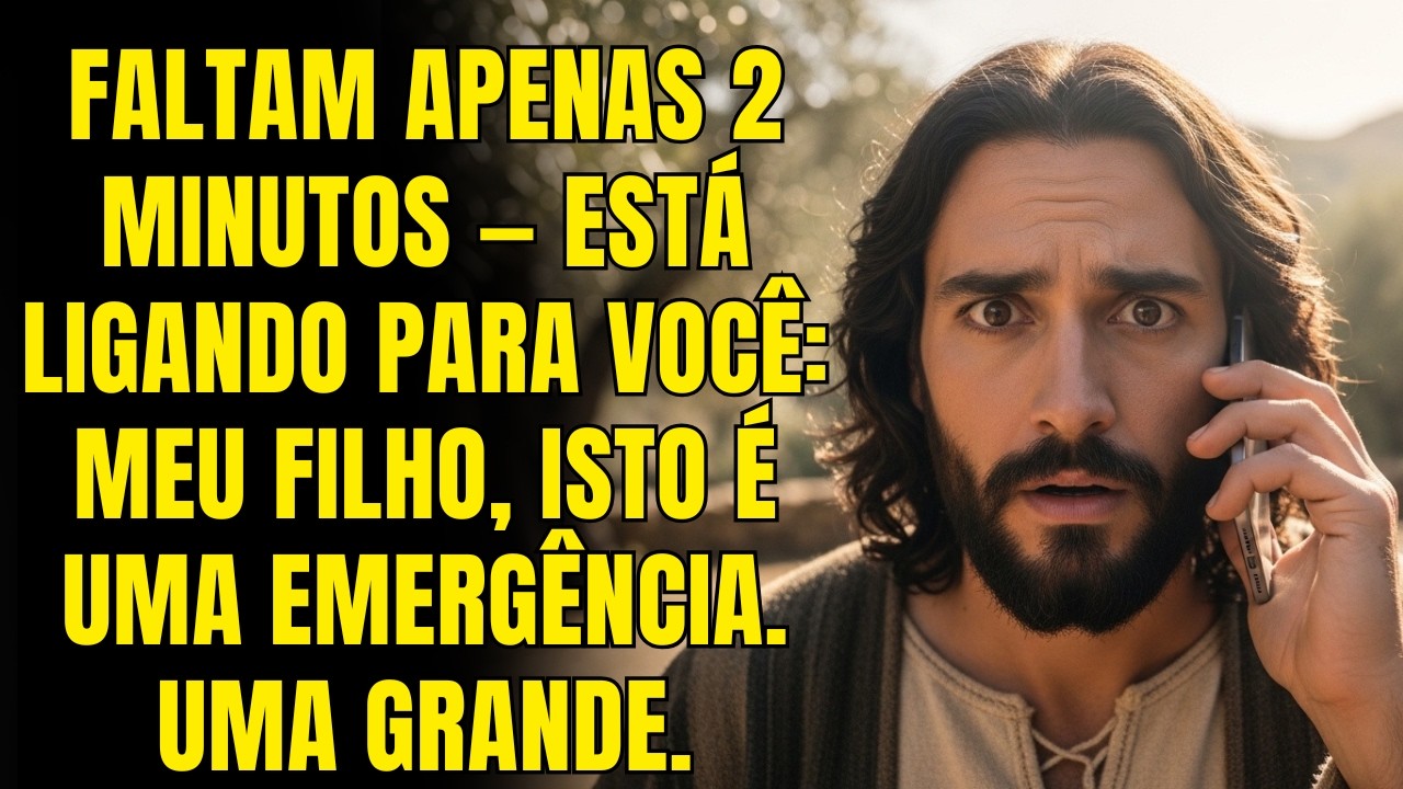 DEUS DIZ:FALTAM APENAS 2 MINUTOS EST&Aacute; LIGANDO PARA VOC&Ecirc;: MEU FILHO, ISTO &Eacute; UMA EMERG&Ecirc;NCIA UMA GRANDE